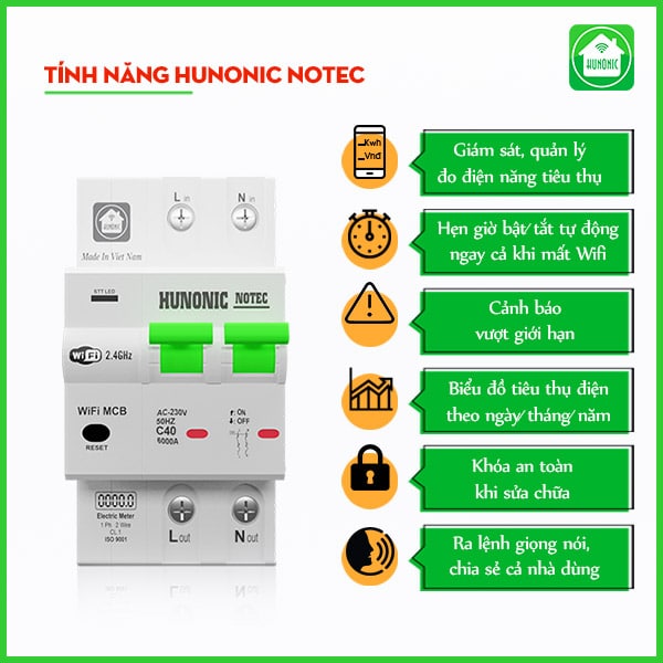 Aptomat Cầu Dao Thông Minh Đo Năng Lượng