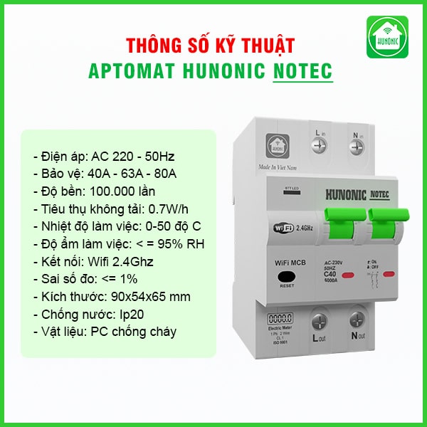 Aptomat Cầu Dao Thông Minh Đo Năng Lượng