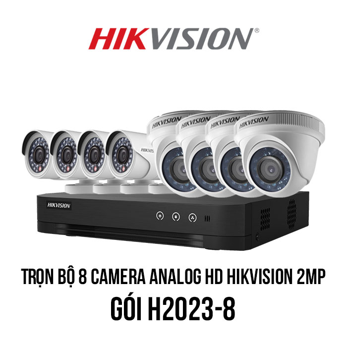 Bộ 8 camera Analog HD HIKVISION 2MP